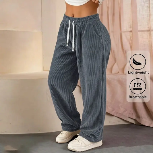Bestseller🏆Women's Solid Straight Leg Corduroy Bottoms